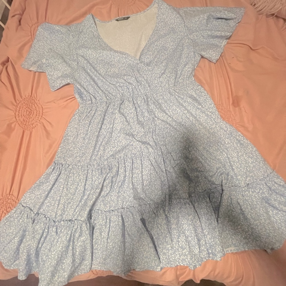 Light blue floral dress
